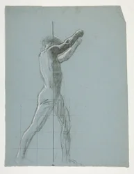 Figure study for The Spirit of Vulcan, Genius of the Workers in Iron and Steel, capitol rotunda, Harrisburg, Pennsylvania
