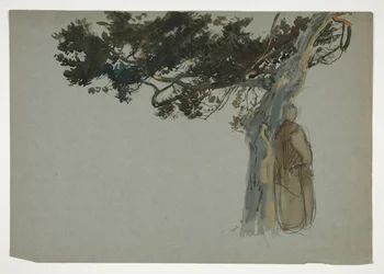 Figures Standing Beneath a Tree