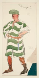 Fishmonger, Costume Sketch for Henry Irving