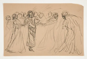 Galahad and the Captive Virtues, study for The Quest of the Holy Grail (series of fifteen paintings for the Boston Public Library, completed in 1901)