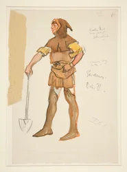 Gardener, Costume Sketch for Henry Irving