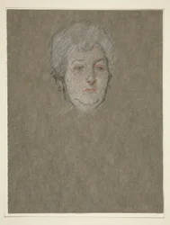 Head of elderly woman for Coronation of Edward VII