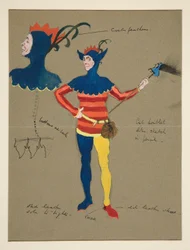 Jester, costume sketch for Henry Irving