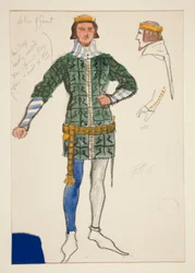 John of Gaunt, Costume Sketch for Henry Irving