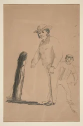 Man and Boy (recto); Heads and Figures of Chinamen (verso)