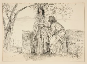 Miranda and Ferdinand, illustration for Act V, Scene i, The Tempest