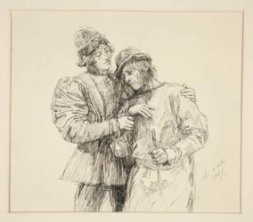 Orlando and Adam, Illustration for Act II, Scene iv, As You Like It