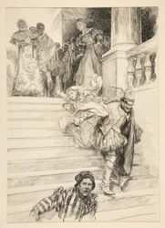 Petruchio Bears Off His Bride, from Act III, Scene ii, Taming of the Shrew