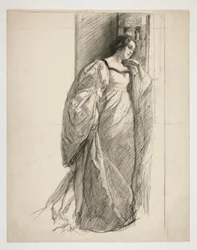 Sketch of a Lady, Illustration for