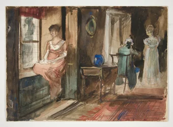 Sketch of Figures in an Interior