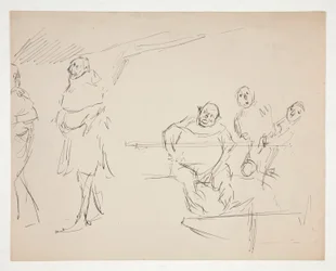 Studies for an Unidentified Shakespearean Play (Falstaff?) (recto and verso)