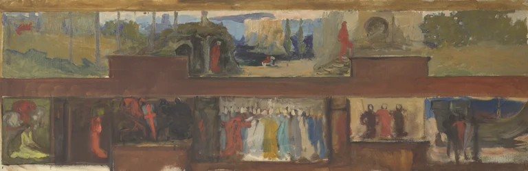 Study for The Quest and Achievement of the Holy Grail, Book Delivery Room, Boston Public Library