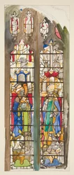Study for an Unidentified Stained Glass Window with Saints