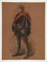 Study for figure of Captain Peter Minuit