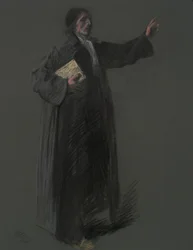 Study for the figure of Johann Kelpius