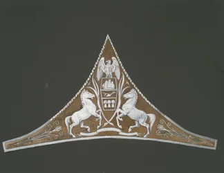 Study for triangular decorative detail, at the Pennsylvania state capitol building, Harrisburg, 1902-1911