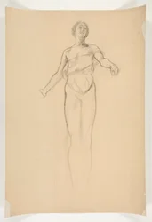 Study of an allegorical female figure for mural at the state capitol building in Harrisburg, Pennsylvania (completed by John Singer Sargent)