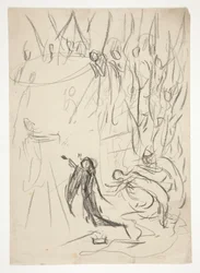 The Achievement of the Grail, Study for The Quest of the Holy Grail (series of fifteen paintings for the Boston Public Library, completed in 1901)