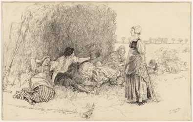The Harvesters, illustration to "The Leather Bottle"