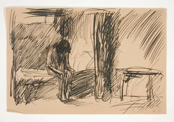 Unidentified Illustration - Study of Person in Prison