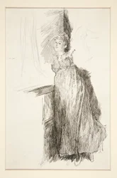 Woman at window - unidentified illustration
