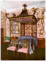 The Chippendale Chinese Bedroom, Badminton House, Gloucestershire