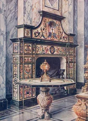 Chimneypiece in Coloured Mosaic. Florentine. Table in Coloured Mosaic. Florentine