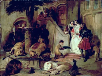 A Courtyard in olden times