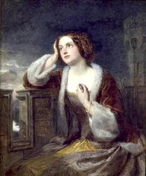 Catherine Seyton Looking from the Battlements at Loch Leven