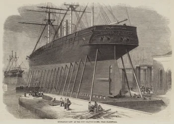 Hydraulic Lift at the New Graving-Docks, near Blackwall