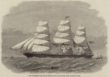 The Clipper-Ship the Royal Edward, built for the Red Cross Australian Line