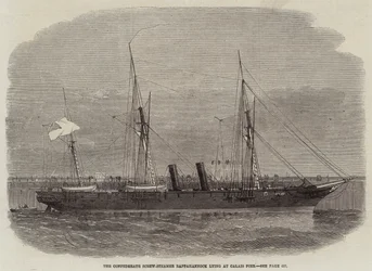 The Confederate Screw-Steamer Rappahannock lying at Calais Pier