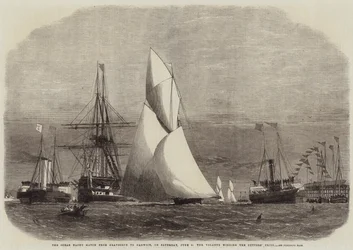 The Ocean Yacht Match from Gravesend to Harwich, the Volante winning the Cutters