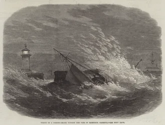 Wreck of a Fishing-Smack Outside the Pier of Ramsgate Harbour
