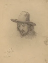 Edward Winslow, Sketch for Signing of the Compact in the Cabin of the Mayflower