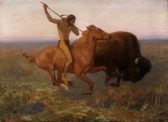 Indian Hunting Buffalo, late 19th-early 20th century