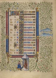 Calendar Page for February; Keeping Warm: Pisces
