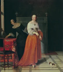 Interior with a Lady and her Maid