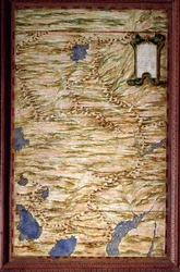 Map of Peru by Egnazio Danti, Mathematician, Cosmographer and Italian Architect. Around 1567. Florence, Palazzo Vecchio, Sala del Mappamondo