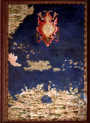 Santo Domingo or Hispaniola. Map made by Egnazio Danti (1536-1586), Italian mathematician, cosmographer and architect. Around 1567. Florence, Palazzo Vecchio, Sala del Mappamondo