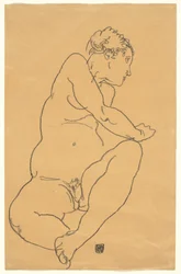 Female Nude Bending to the Left