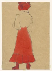 Woman with Red Skirt
