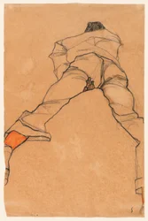 Man lying on his stomach