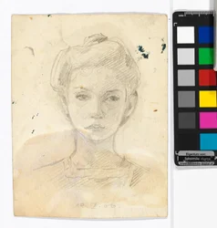 Portrait of a Girl; Verso: Animal Drawings