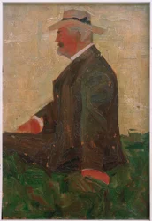 Portrait of a Bearded Man with Straw Hat (Leopold Czihacz)