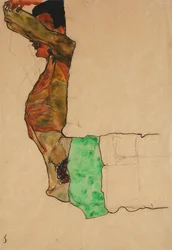 Reclining Male Nude with Green Cloth