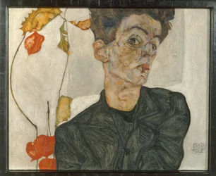 Self-Portrait with Chinese Lanterns
