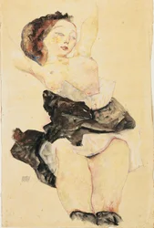 Young Girl Reclining, Half Nude
