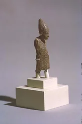 Figure of a King Wearing the White Crown of Upper Egypt and the Cloak of the Sed-festival, from the Temple of Osiris, Abydos, Early Dynastic Period, c.3000 BC