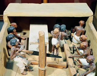 Funerary model of a carpentry workshop, from the Tomb of Meketre, Valley of the Nobles, Middle Kingdom, c.2000 BC